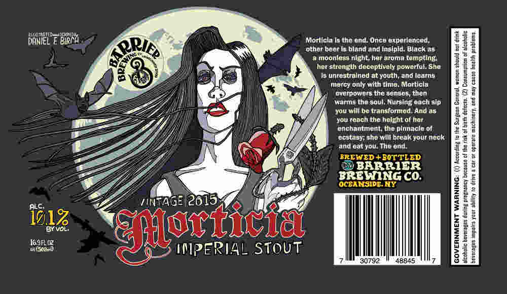 Morticia - Barrier Brewing Co - Imperial Stout, 10.1%, 473ml Can