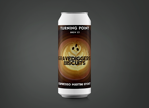 Gravedigger's Biscuits - Turning Point Brew Co - Espresso Martini Imperial Stout, 9%, 440ml Can