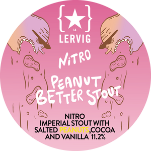 Peanut Better Stout Nitro - Lervig Bryggeri - Imperial Nitro Stout with Salted Peanuts, Cacao & Vanilla, 11.2%, 500ml Can