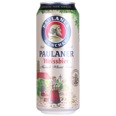 Weissbier - Paulaner Munchen - Hefe-Weissbier, 5.5%, 500ml Can