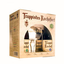Load image into Gallery viewer, Trappistes Rochefort Gift Set - Brasserie Rochefort - Belgian Ales, 4x330ml Bottles &amp; Glass Gift Set
