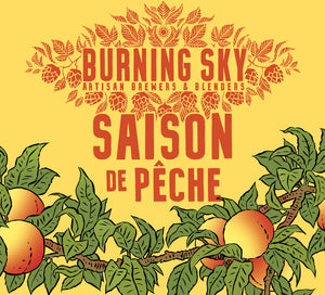 Saison de Pêche 2024 - Burning Sky - Peach Saison, 6.3%, 750ml Bottle