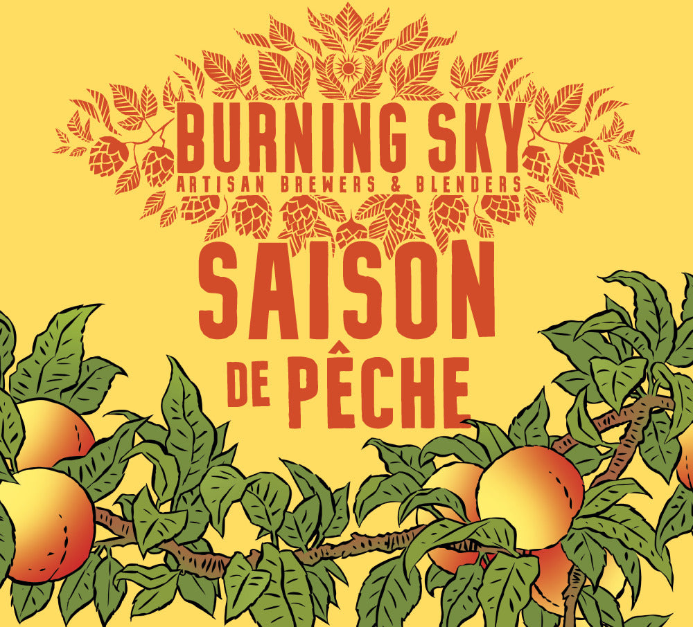Saison de Pêche 2024 - Burning Sky - Peach Saison, 6.3%, 750ml Bottle