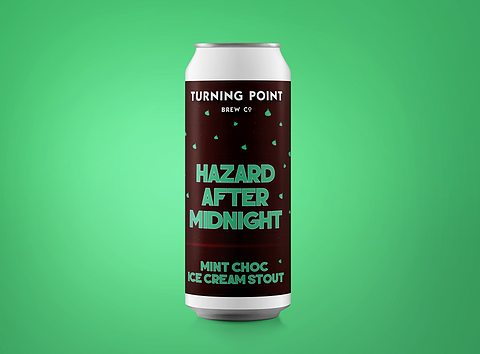 Hazard After Midnight - Turning Point Brew Co - Mint Choc Ice Cream Stout, 5.7%, 440ml Can