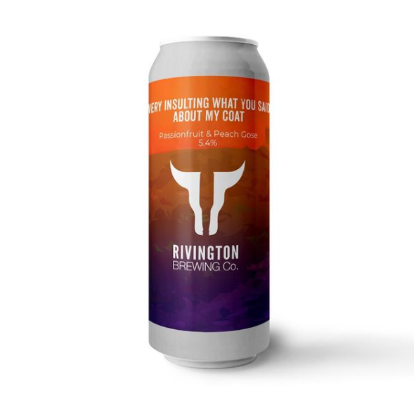 Very Insulting What You Said About My Coat - Rivington Brewing Co - Passionfruit & Peach Gose, 5.4%, 500ml Can