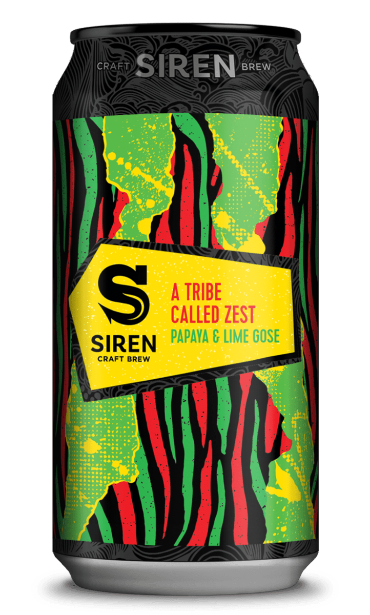 A Tribe Called Zest - Siren Craft Brew - Lime & Papaya Gose, 4.2%, 440ml Can