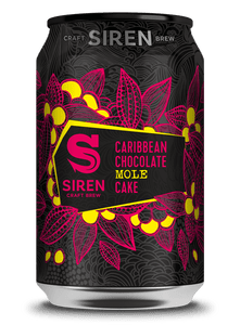 Caribbean Chocolate Mole Cake - Siren Craft Brew - Cypress Wood, Amburana Wood, Vanilla, Cacao & CHilli, 8.8%, 330ml Can