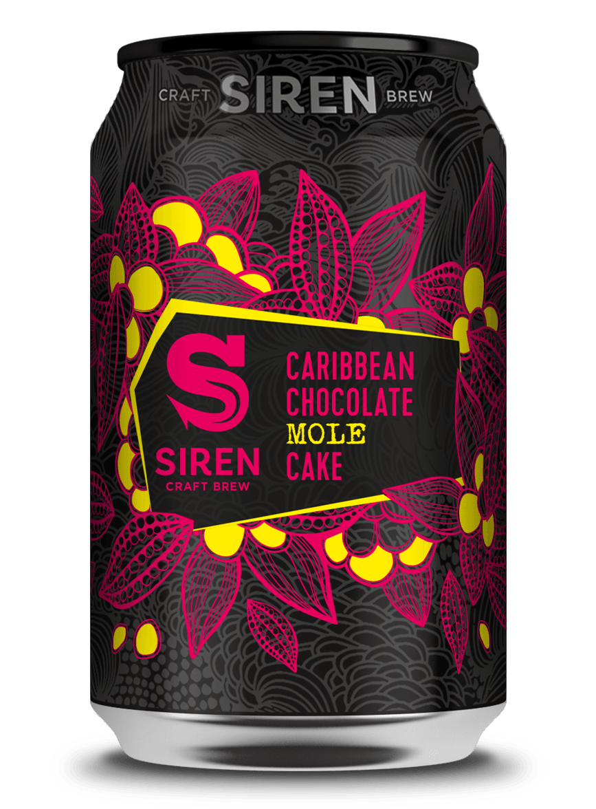 Caribbean Chocolate Mole Cake - Siren Craft Brew - Cypress Wood, Amburana Wood, Vanilla, Cacao & CHilli, 8.8%, 330ml Can
