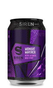 Midnight Maverick - Siren Craft Brew - Nitro Oatmeal Milk Stout, 4.2%, 330ml Can