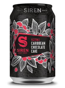 Nitro Caribbean Chocolate Cake - Siren Craft Brew - Tropical Stout with Cacao Nibs & Cypress Wood, 7.4%, 330ml Can