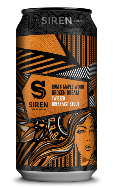Rum & Maple Wood Broken Dream - Siren Craft Brew - Twisted Breakfast Stout, 6.5%, 440ml Can