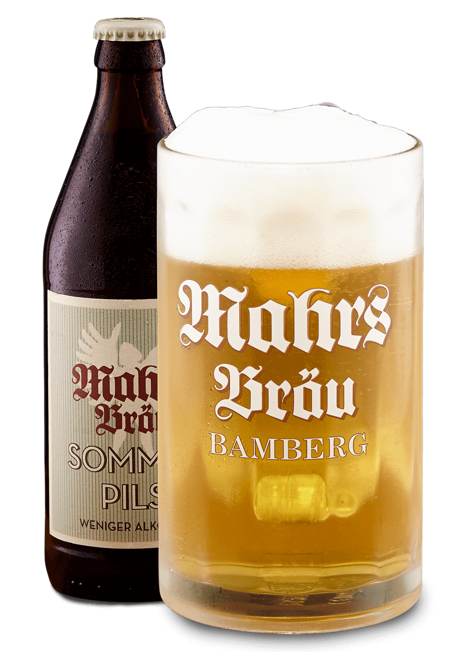 Sommer Pils Weniger Alkohol - Mahr's Bräu - Summer Pilsner, 2.8%, 500ml Bottle