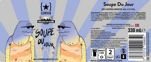 Soupe du Jour - Lervig Bryggeri X Brasserie de la Senne - Dry Hopped Grisette, 4.7%, 330ml Can