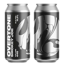 Load image into Gallery viewer, Smokey Joe - Overtone Brewing Co - Islay Scotch Whisky Barrel Aged Imperial Coffee Pancake Breakfast Stout, 11.1%, 440ml Can
