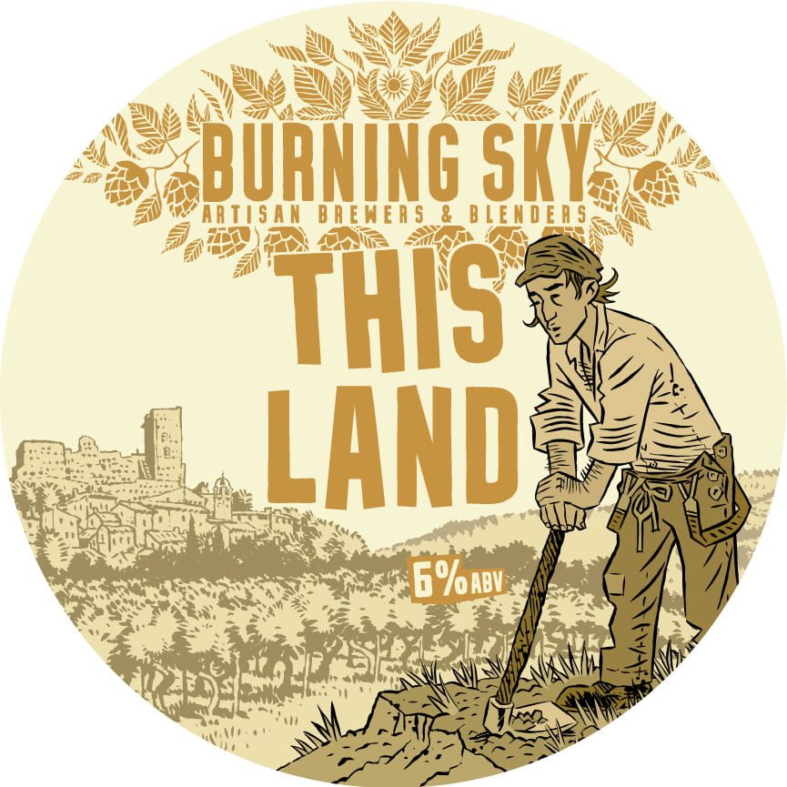 This Land - Burning Sky - Mixed Fermentation Ale with Grape Skins, 6%, 750ml Sharing Beer Bottle