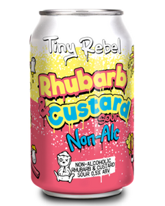 Rhubarb Custard Sour Non-Alc - Tiny Rebel - Non-Alcoholic Rhubarb & Custard Sour, 0.5%, 330ml Can