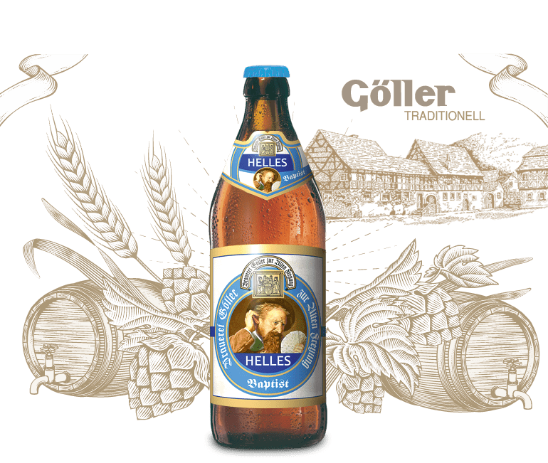 Göller Baptist Helles - Brauerei Göller - Helles, 4.9%, 500ml Bottle