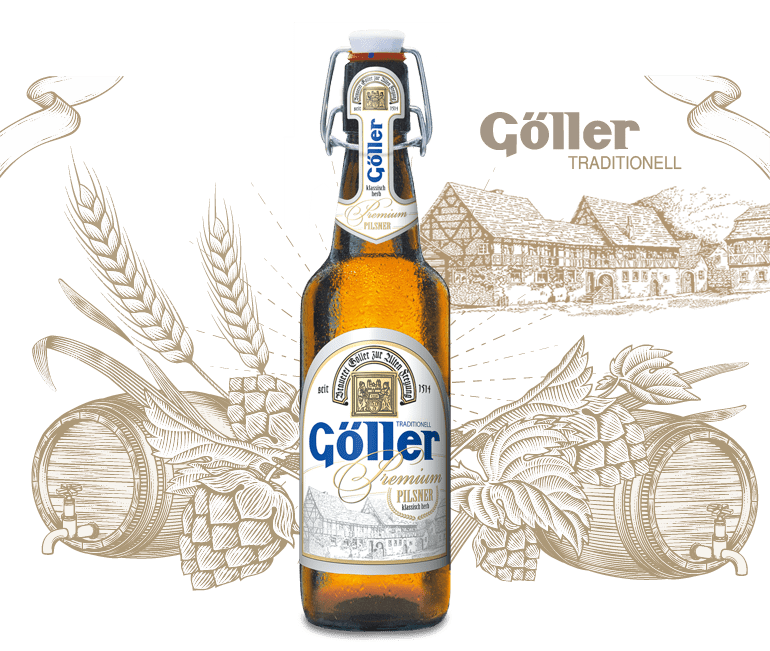 Göller Premium Pilsner - Brauerei Göller - Premium Pilsner, 4.9%, 500ml Bottle