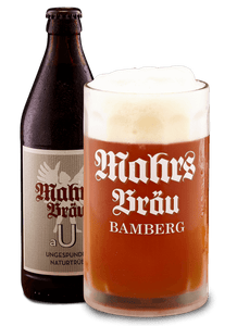 aU Ungespundet Naturtrüb - Mahr's Bräu - Kellerbier, 5.2%, 500ml Bottle