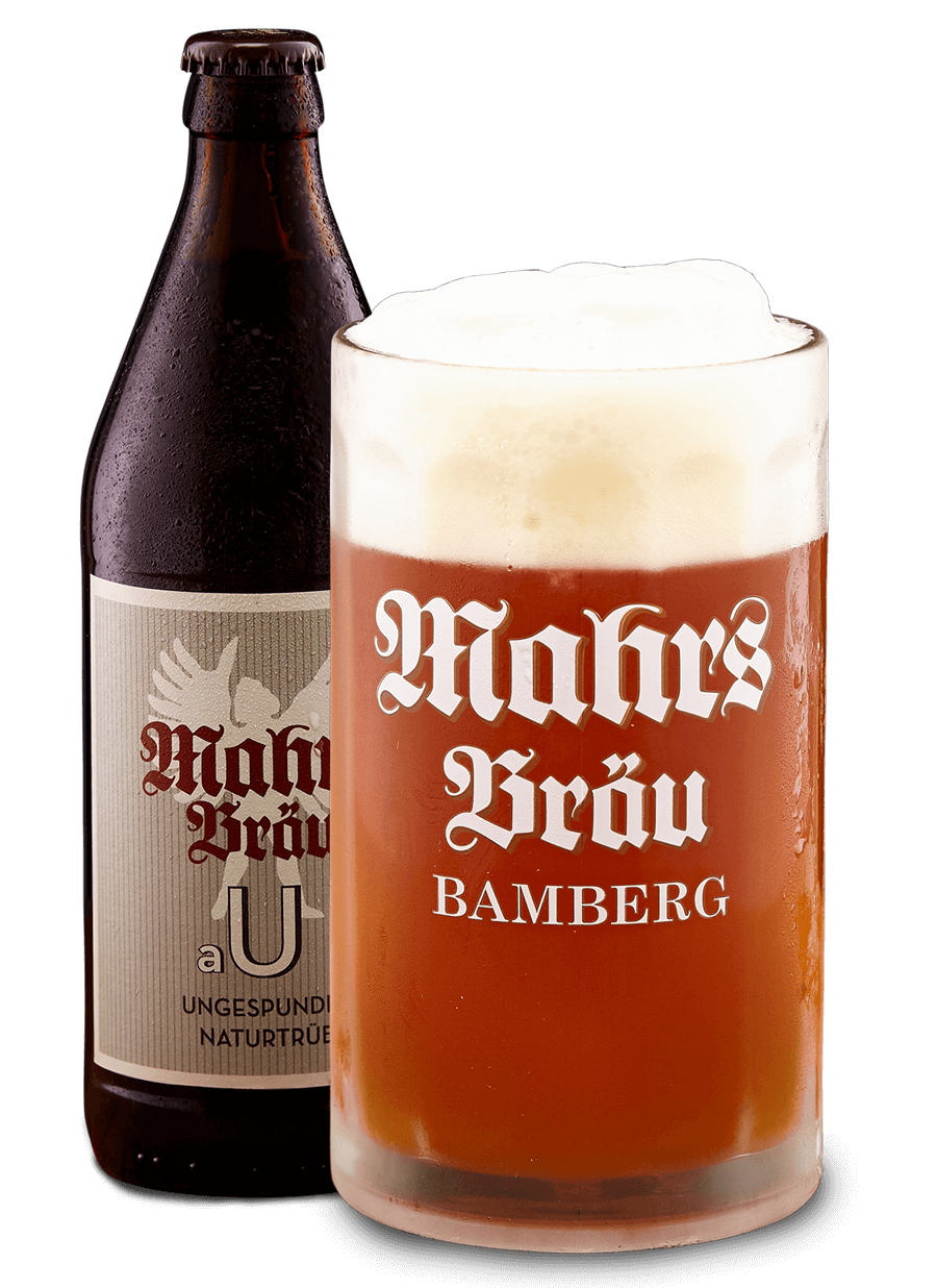 aU Ungespundet Naturtrüb - Mahr's Bräu - Kellerbier, 5.2%, 500ml Bottle