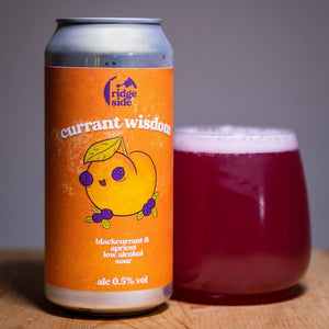 Currant Wisdom - Ridgeside Brewery - Low Alcohol Blackcurrant and Apricot Sour, 0.5%, 440ml Can