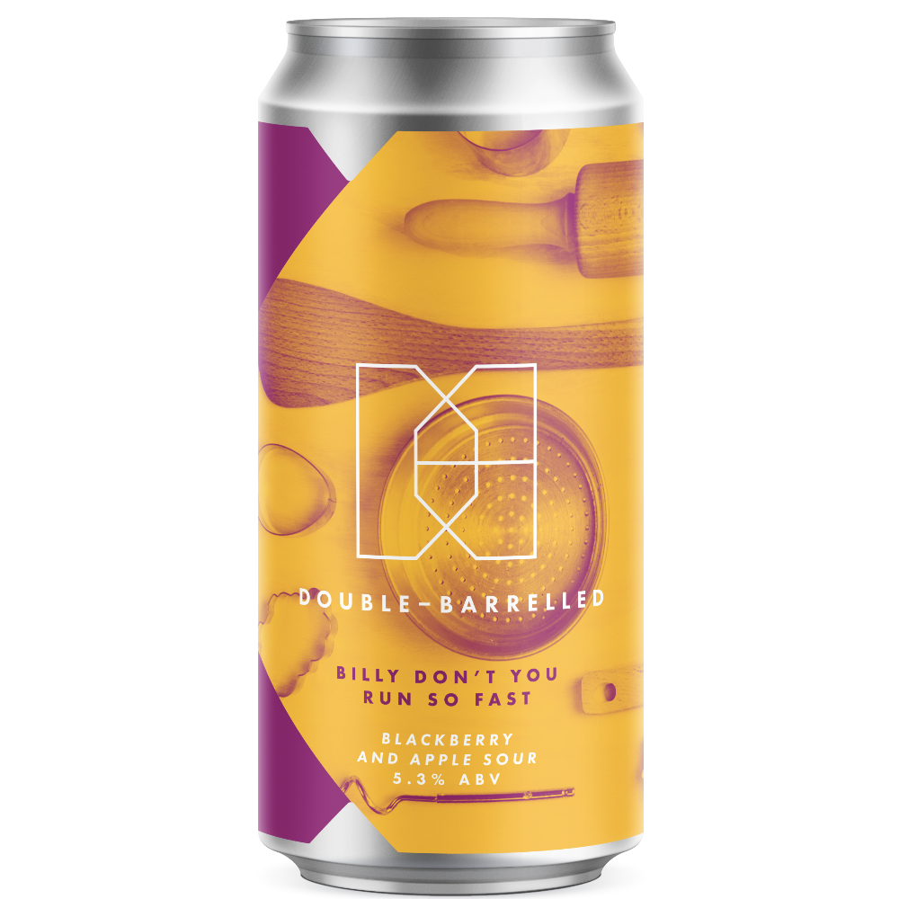 Billy Don't You Run So Fast - Double Barrelled - Blackberry & Apple Sour, 5.3%, 440ml Can