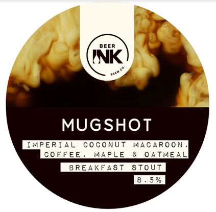 Mugshot - Beer Ink - Imperial Coconut Macaroon, Coffee, Maple & Oatmeal Coffee Stout, 8.5%, 440ml Can