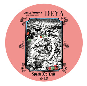 Speak No Evil - Deya Brewing  X Little Pomona - Beer Fermented with Dabinett Apple Pomace, 6.3%, 750ml Sharing Bottle