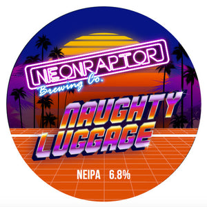 Naughty Luggage - Neon Raptor - New England IPA, 6.8%, 440ml Can