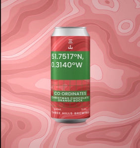 Co Ordinates - Three Hills Brewing - Christmas Chocolate Orange Bock, 5.6%, 440ml Can