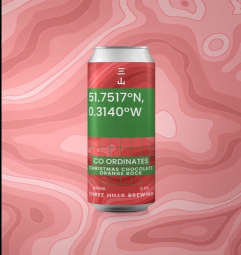 Co Ordinates - Three Hills Brewing - Christmas Chocolate Orange Bock, 5.6%, 440ml Can