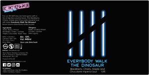 Everybody Walk The Dinosaur - Neon Raptor - Blackberry, Cherry, Maple, Chocolate Imperial Sour, 10%, 440ml Can