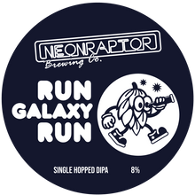 Load image into Gallery viewer, Run Galaxy Run - Neon Raptor - Galaxy DIPA, 8%, 440ml Can
