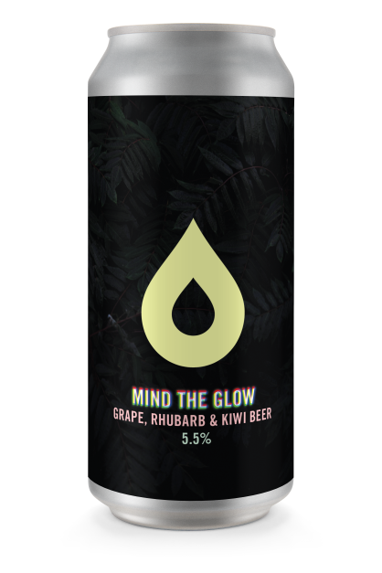 Mind The Glow - Polly's Brew Co - Grape, Rhubarb & Kiwi Beer, 5.5%, 440ml Can