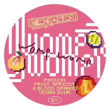 Load image into Gallery viewer, Womp Womp - Neon Raptor - Pineapple, Blood Orange &amp; Apricot Fruited Sour, 5%, 440ml Can
