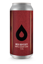 Load image into Gallery viewer, Red Odyssey - Polly&#39;s Brew Co - Triple Cherry Gose, 4.5%, 440ml Can
