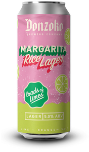 Margarita Rice Lager - Donzoko Brewing Co - Maragarita Rice Lager, 5%, 500ml Can