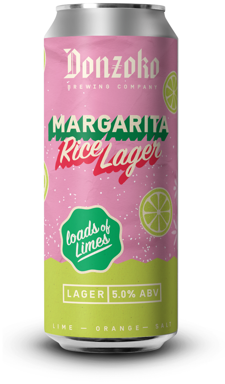 Margarita Rice Lager - Donzoko Brewing Co - Maragarita Rice Lager, 5%, 500ml Can