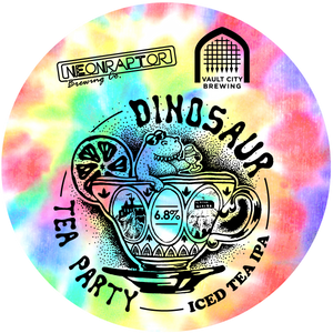 Dinosaur Tea Party - Neon Raptor X Vault City - Iced Tea IPA with Lemon & Lime Zest, 6.8%, 440ml Can