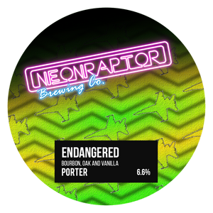 Endangered - Neon Raptor - Bourbon, Oak & Vanilla Porter, 6.6%, 440ml