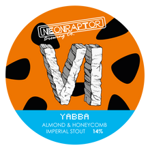 Load image into Gallery viewer, YABBA - Neon Raptor - Almond and Honeycomb Imperial Stout, 14%, 440ml Can
