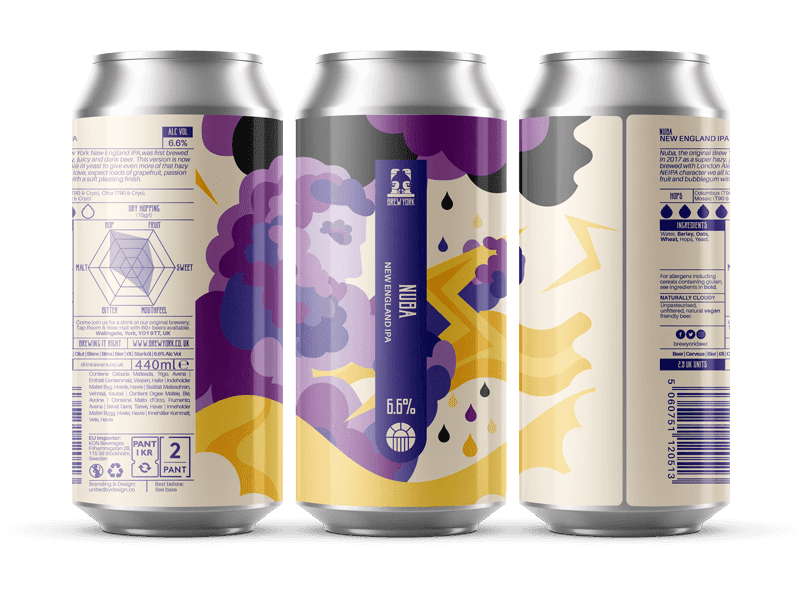 Nuba - Brew York - New England IPA, 6.6%, 440ml Can