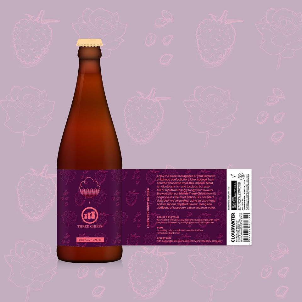 I Know You Know We - Cloudwater X Three Chiefs Brewing - Raspberry, Cacao & Rose Water Imperial Stout, 10%, 375ml