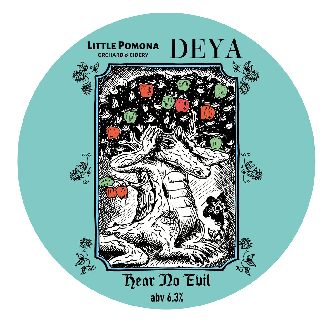 Hear No Evil - Deya Brewing  X Little Pomona - Beer Fermented with Perry Pomace, 6.3%, 750ml Sharing Bottle