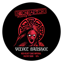 Load image into Gallery viewer, Velvet Banshee - Neon Raptor - Imperial Red Velvet Cake Sour, 10%, 440ml Can
