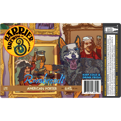 Rembrandt - Barrier Brewing Co - American Porter, 6.4%, 473ml Can