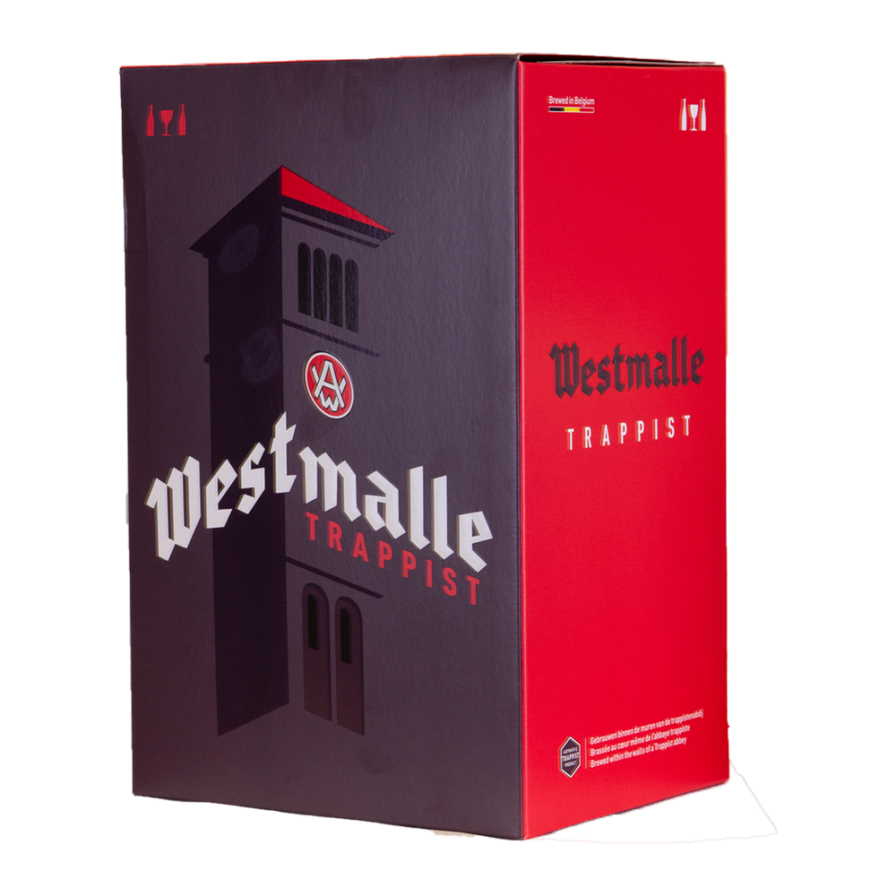 Westmalle Gift Set - Brouwerij der Trappisten van Westmalle - Belgian Dubbel & Tripel, 2x330ml Bottle & Glass Gift Set