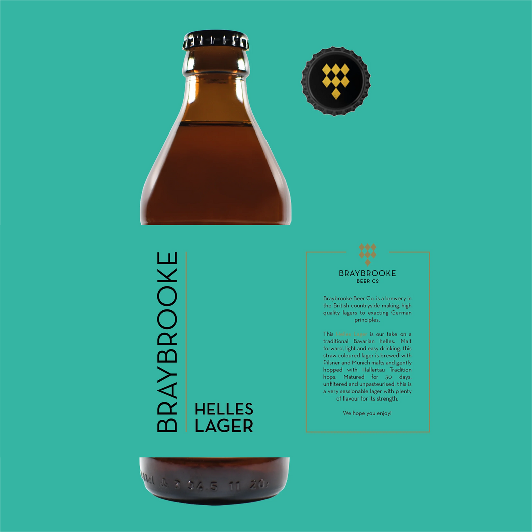 Helles Lager - Braybrooke - Helles Lager, 4.2%, 330ml Bottle